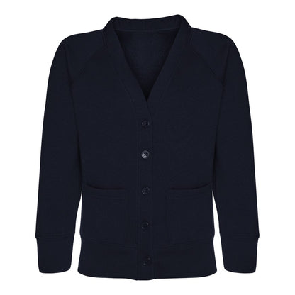 Sweatshirt Cardigan - Age 2 - 11 - Plain - Navy