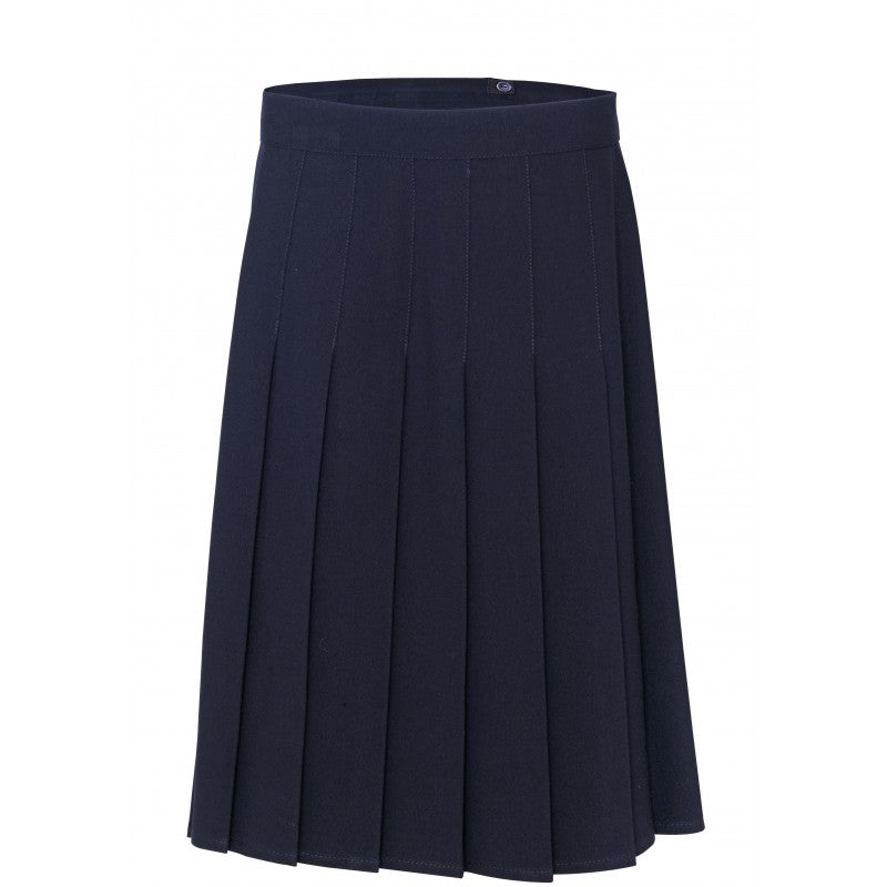stitchdown pleat skirt navy