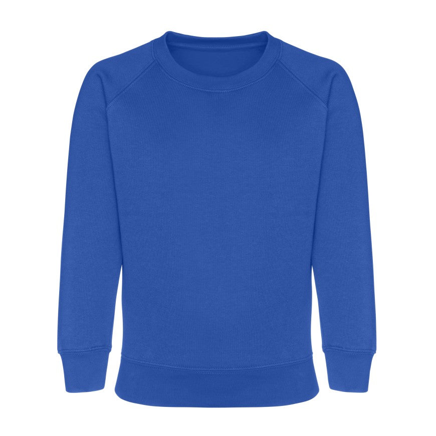 Sweatshirt - Age 2 - 14 - Plain - Ocean Blue