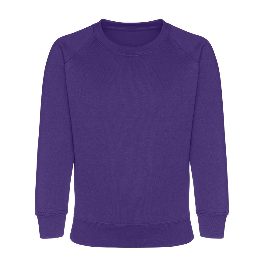 Sweatshirt - Age 2 - 14 - Plain - Purple