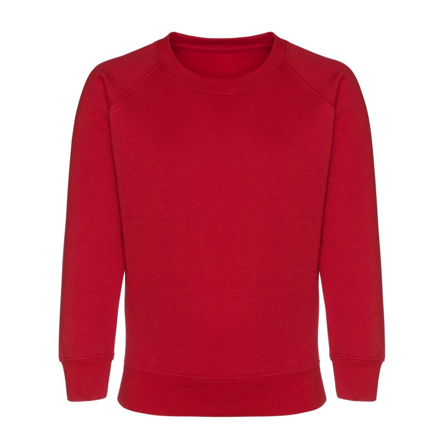 Sweatshirt - Age 2 - 14 - Plain - Red