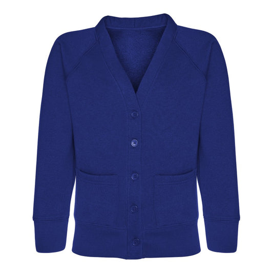 Sweatshirt Cardigan Aldercar Infants School - Age 2 - 14 - Royal Blue