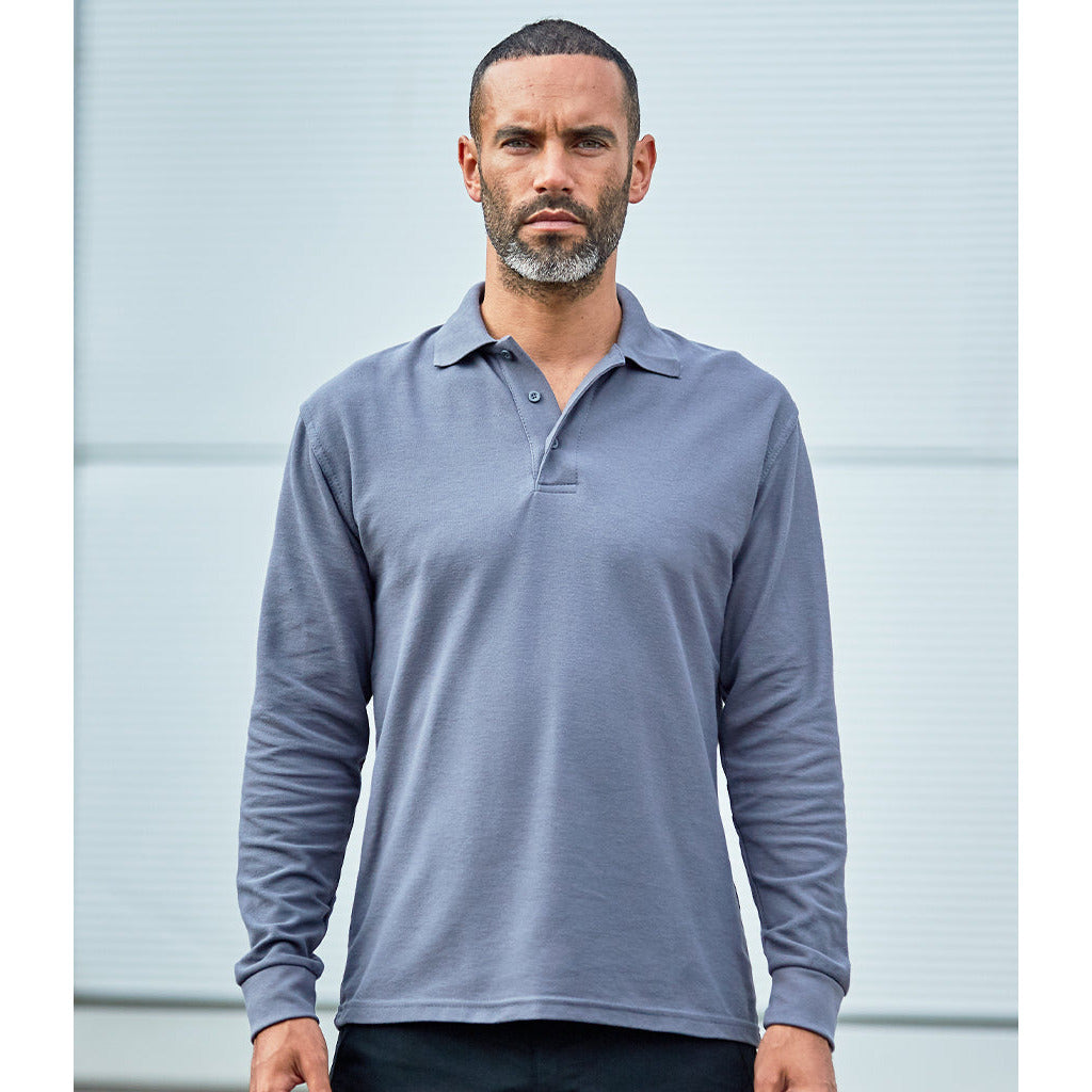 Pro RTX Pro Long Sleeve Piqué Polo Shirt - Model